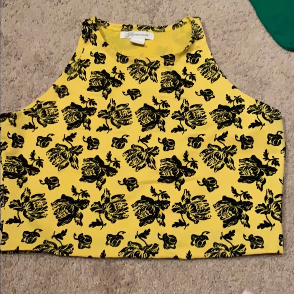 Size large yellow cute top